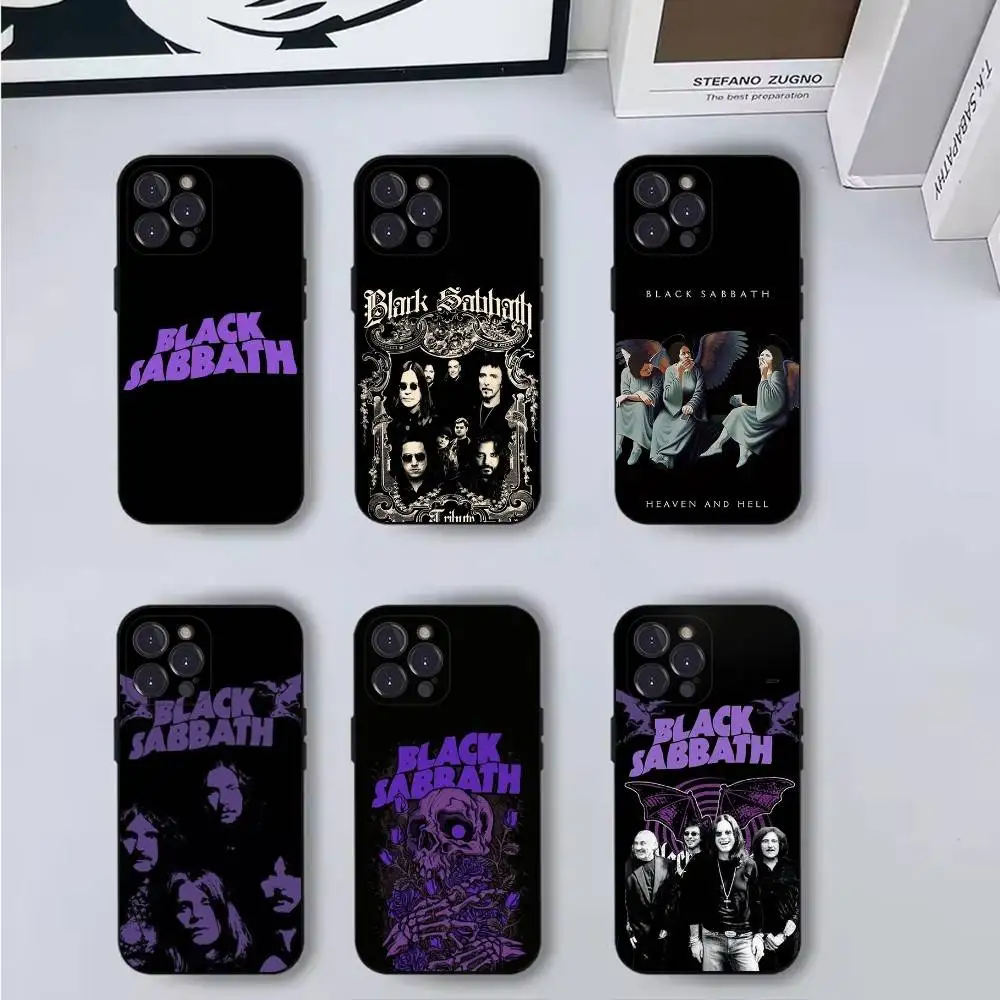 

Black S-Sabbath Smart Phone Case Phone Case For iPhone 16,15,14,13,12,11,Pro,X,XS,Max,XR,Plus,Mini Soft Black Cover