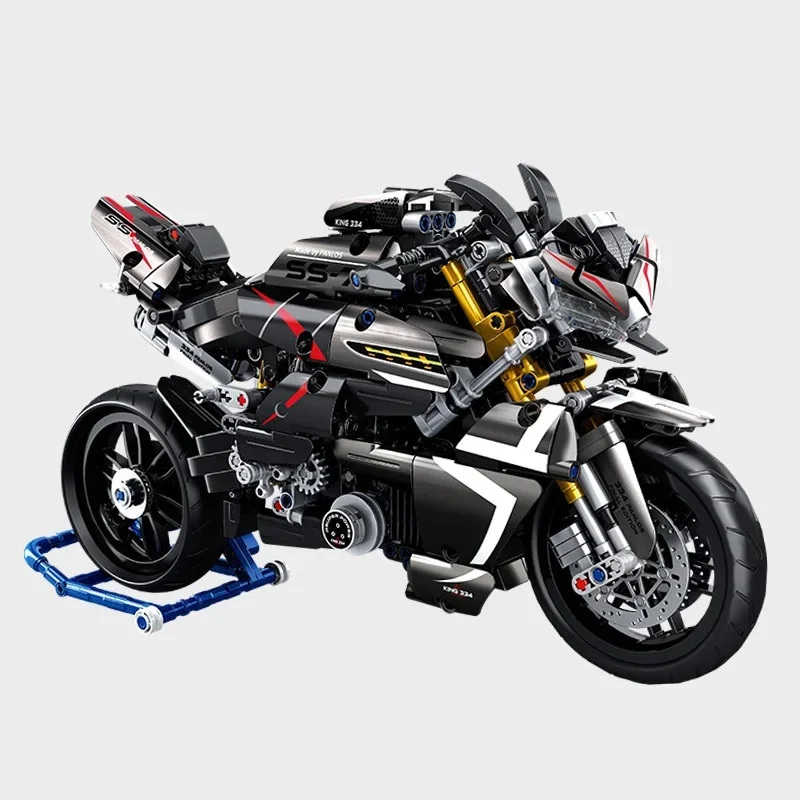 Technical Japan Motorcycle 1:8 Scale GSX1300R B-King Building Block Motor Vehicle Model Sets Brick Motorbike Toy Collection