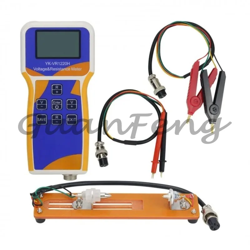1220H Lithium Cell Resistance Voltage Meter for 18650 Battery, Includes Test Clips, Test Leads, Battery Holder