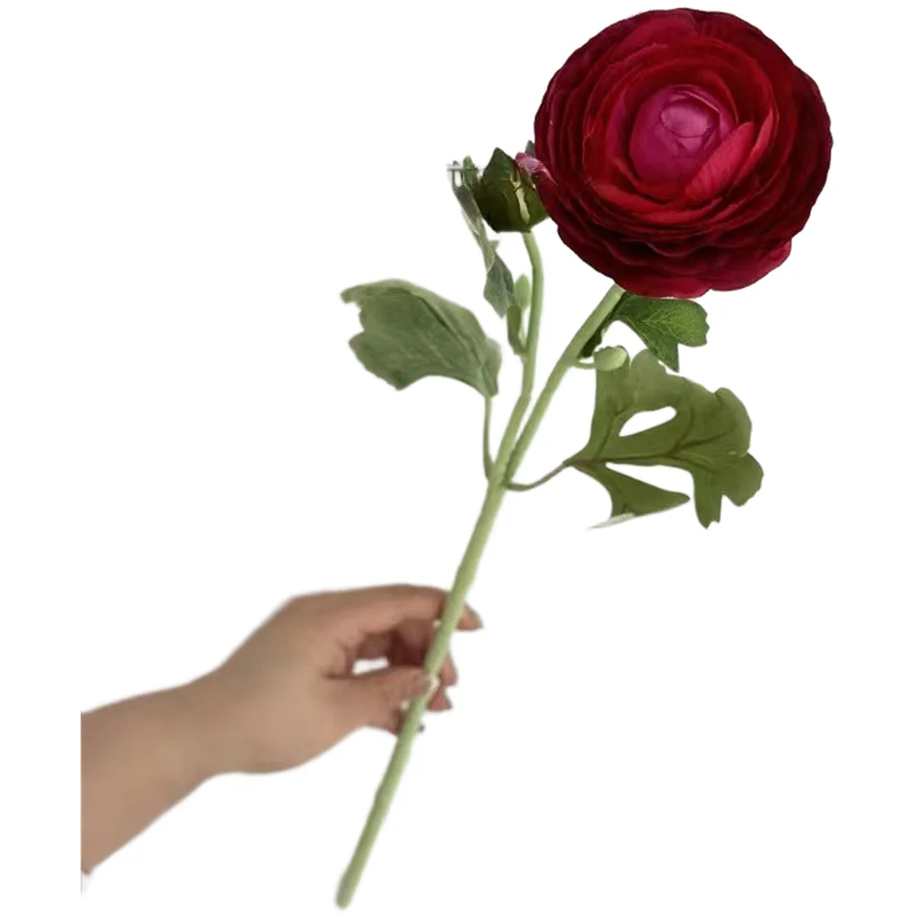 Studio- Flocked Peony for E-commerce Flat Lays Social for media Grid Planning and Interior Mood Board Development 60 cm for stem