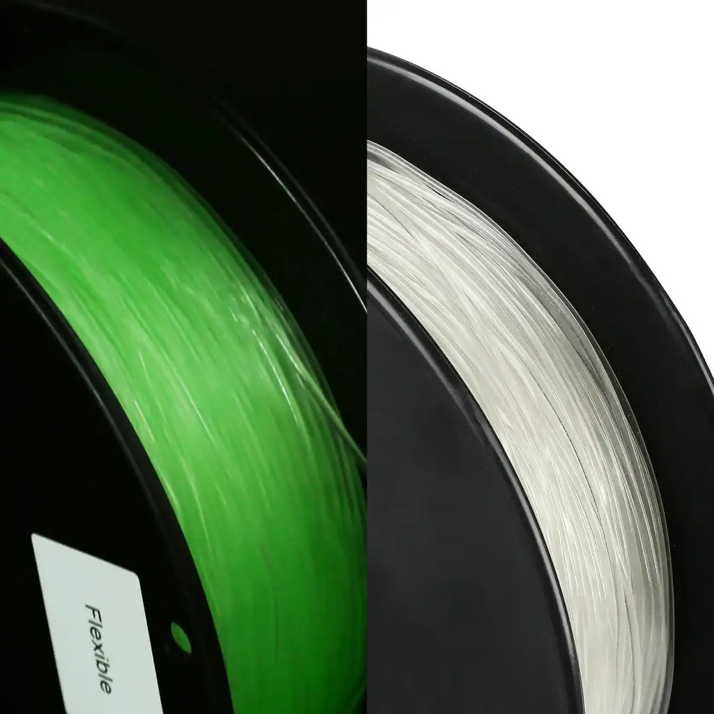 3D Printer Luminous TPU Flexible Filament Glow In The Dark Sublimation Material for 3d Printing Glows Green 1.75mm TPU Filaments