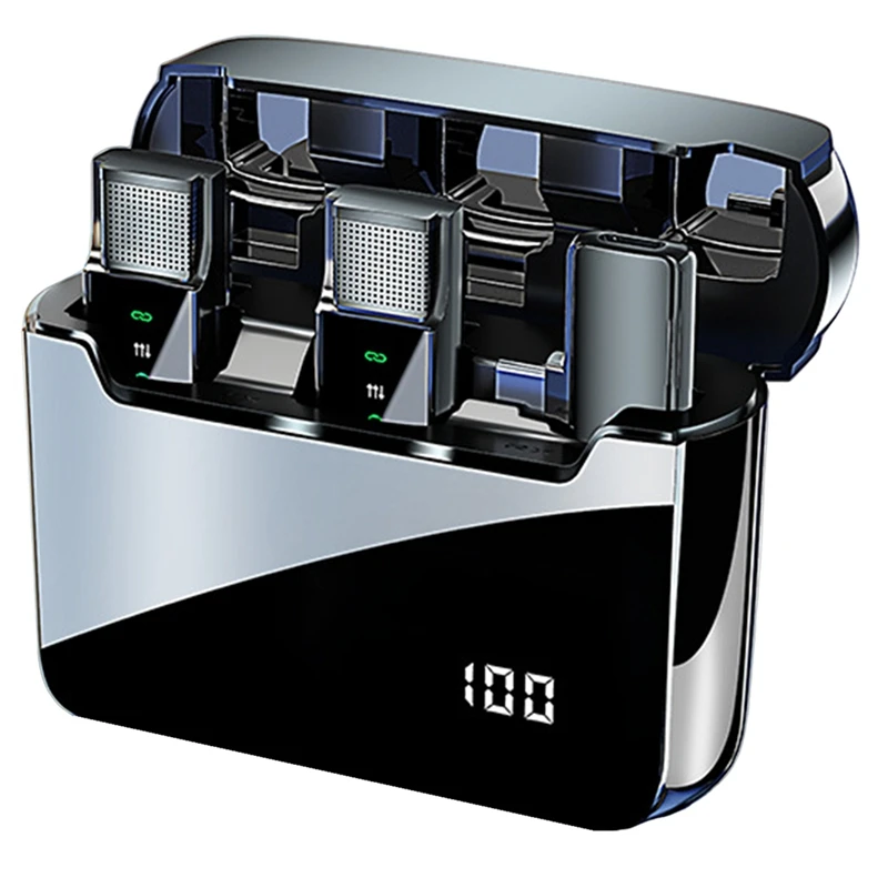 Wireless Lavalier Microphone S16S Noise Reduction Radio Microphone One To Two Reverberation Video Live Broadcast Easy To Use