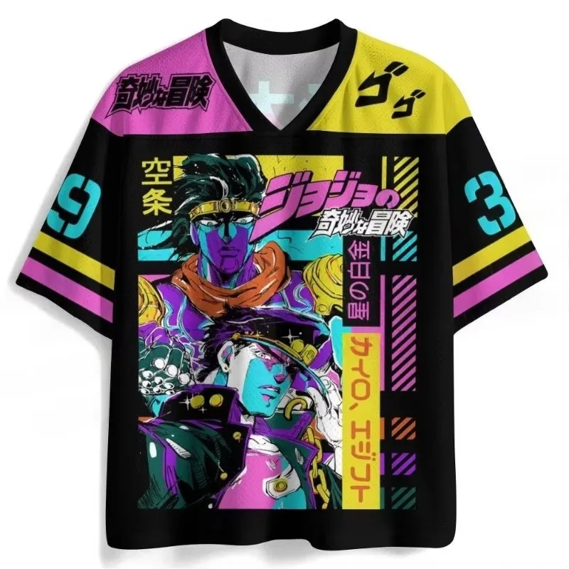 JoJo's Bizarre Adventure Kujo Jotaro 3D All Over Print T‑Shirt Men Kids Anime Short Sleeve Tees Harajuku Streetwear Casual Tops