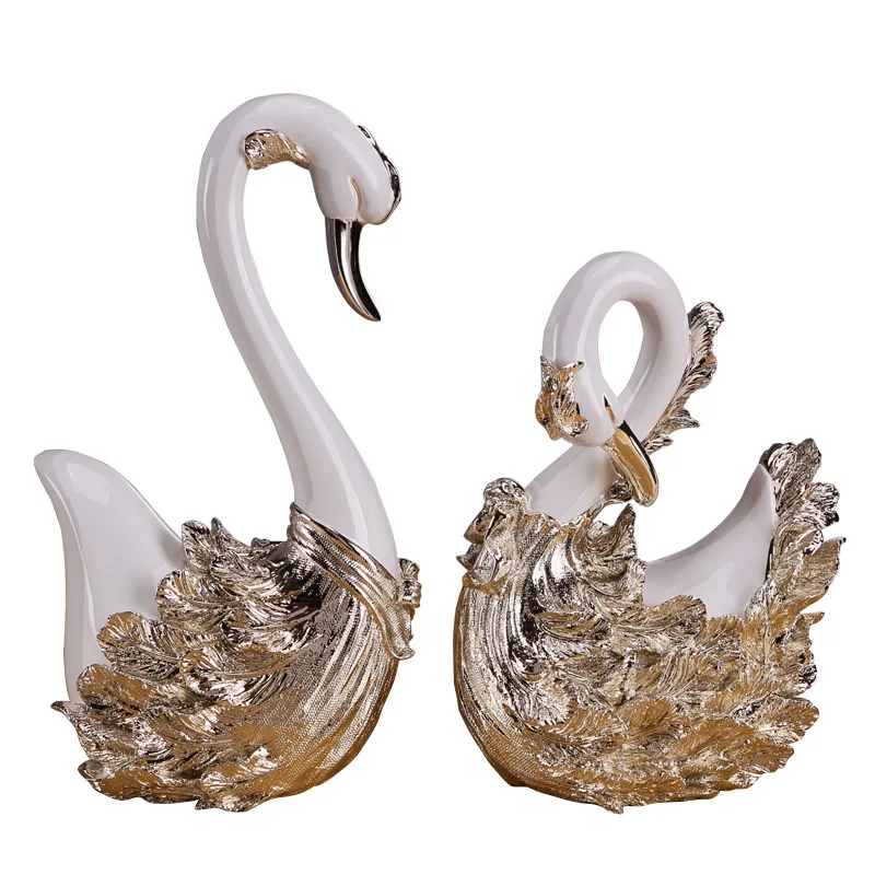 

Swan ornament A pair of living room TV cabinets Creative home decorations