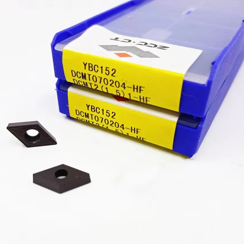 ZCC ธุรกิจ DCMT070204-AHF DCMT070204-EF DCMT070204-EM DCMT070204-HF DCMT070204-HM แทรกคาร์ไบด์ DCMT 070204 เครื่องมือ