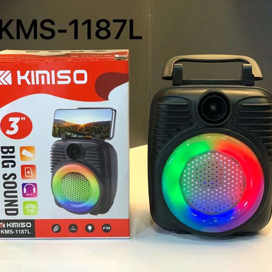 

KIMISO KMS-1187L Portable BT Microphone Karaoke Surround Sound System Loud Boombox Speaker