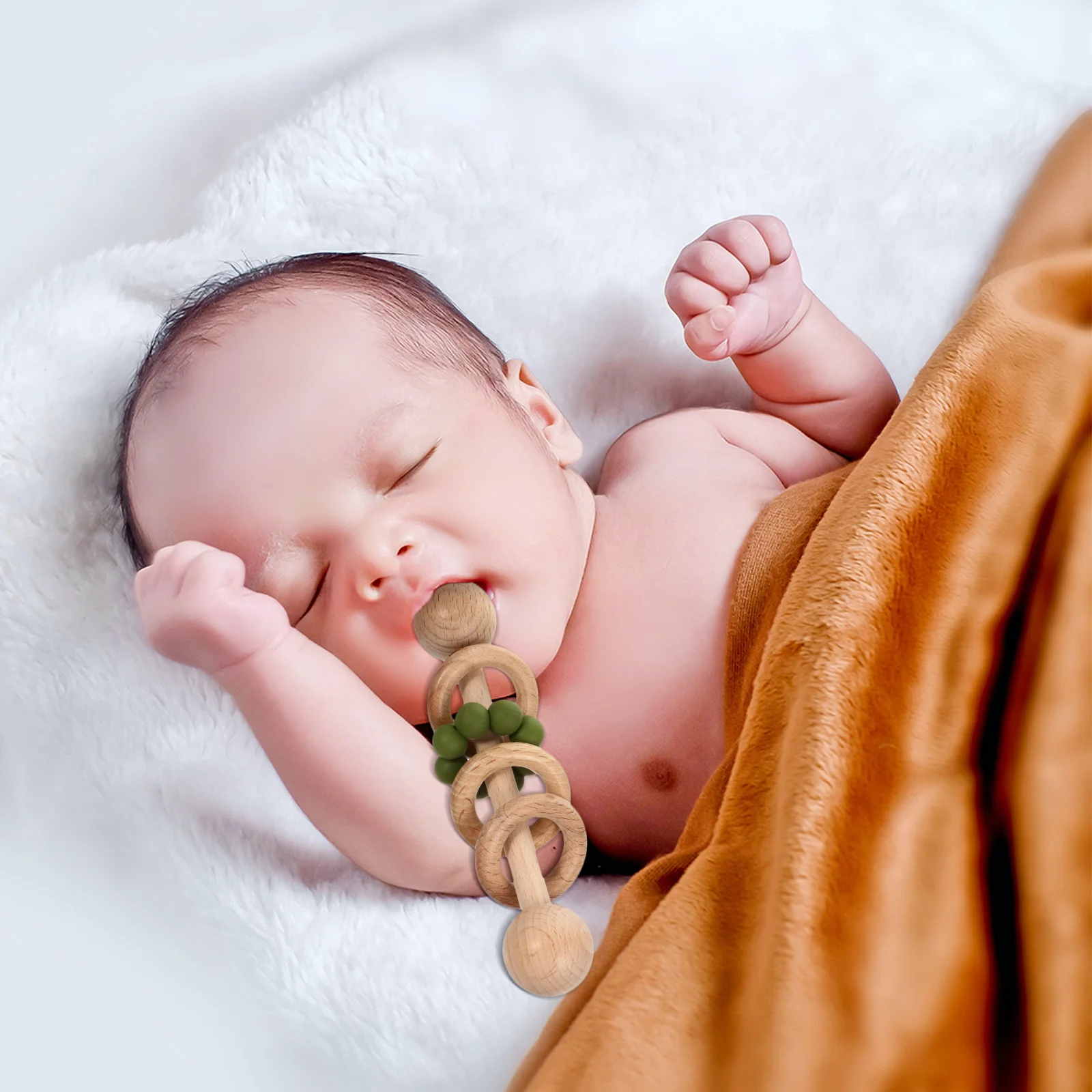 Wooden Handbell Educational Plaything for Infant Sensory Development Hand Eye Coordination Early Learning