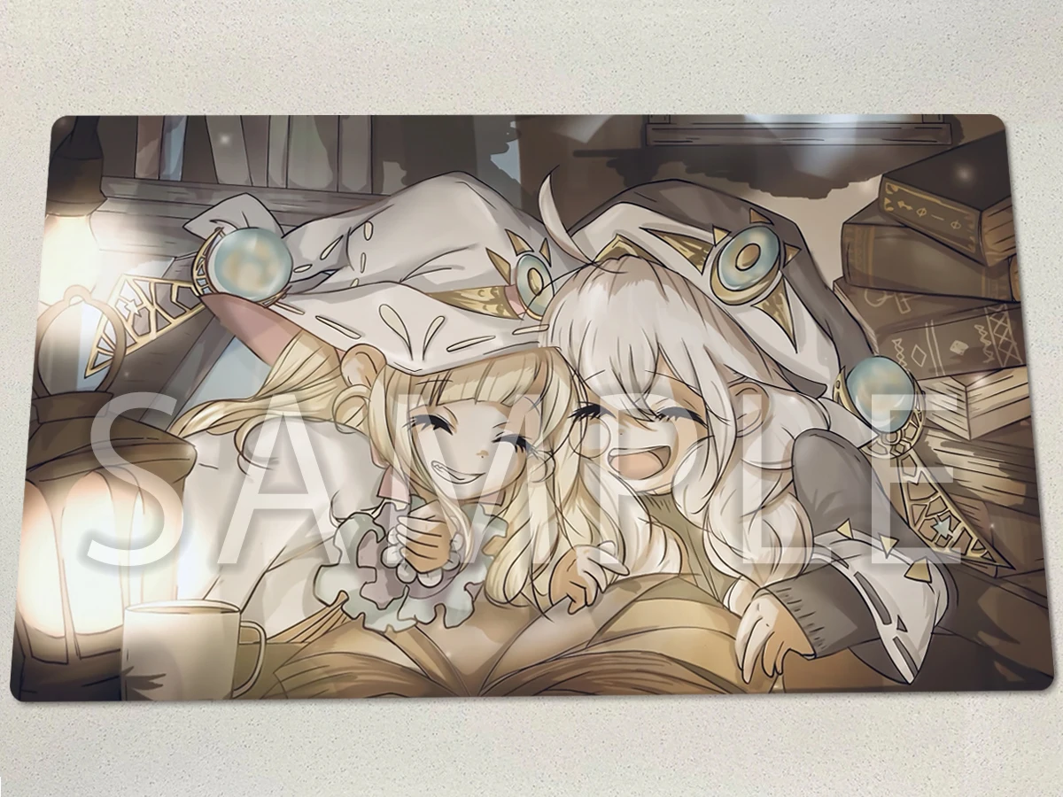 YuGiOh Asteria Risette of The White Woods TCG Mat CCG Playmat Board Game Duel Pad Trading Card Game Mat Rubber Mousepad Free Bag