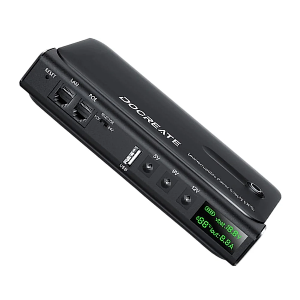 مصدر طاقة UPS رقمي بقدرة 36 وات DC1036L مع شاشة LED ومخرج متعدد الجهد لجهاز التوجيه ومعدات الشبكة #1