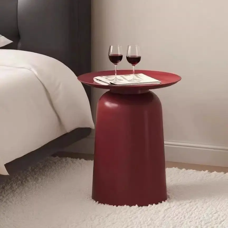 xx-Modern Round Accent Side Table, Stylish Metal End Table for Living Room & Bedroom (Multiple Colors Available)^