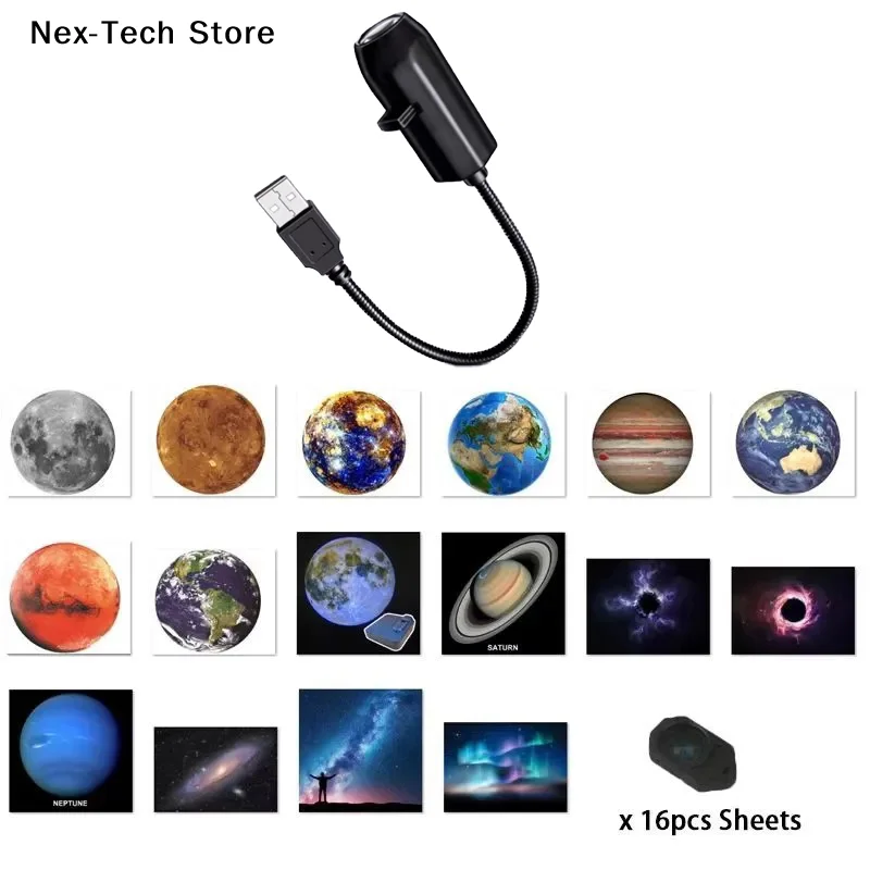 [NT]USB Ceiling Moon Earth Projection Atmosphere Light Starry Sky Lamp Night Light Romantic Bedroom Decoration Galaxy Projector