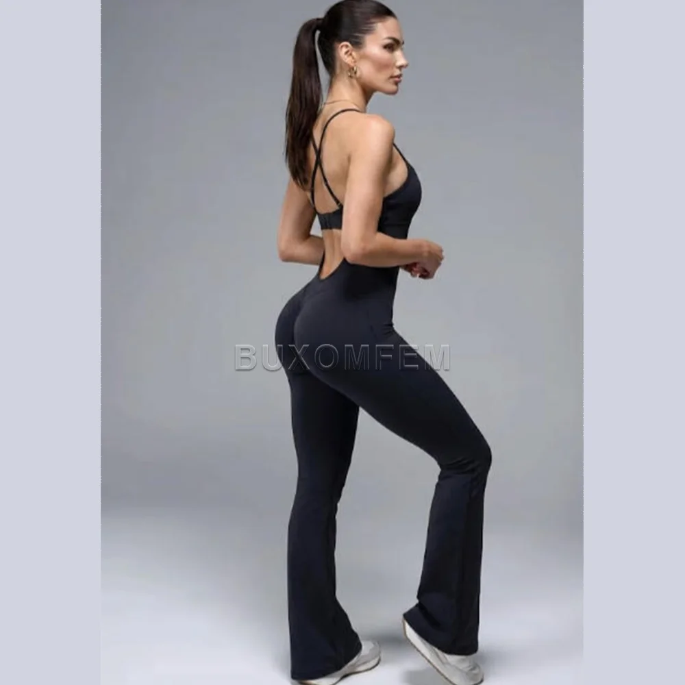 Ladies Stylish One-Piece Yoga Set Female 2026 Elastic Butt-Lifting Fitness Suit Women's Running Exercise Pilates Yoga Jumpsuit