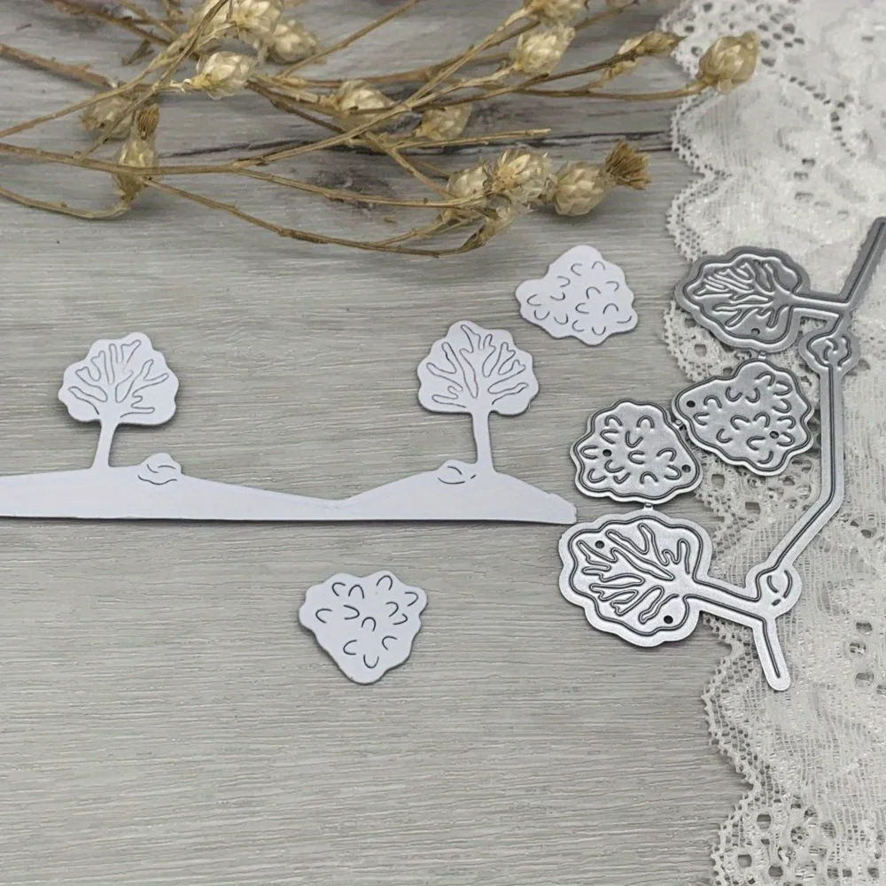 1pcs metal cutting dies cut die mold tree edge decoration Scrapbook paper craft blade punch stencils dies