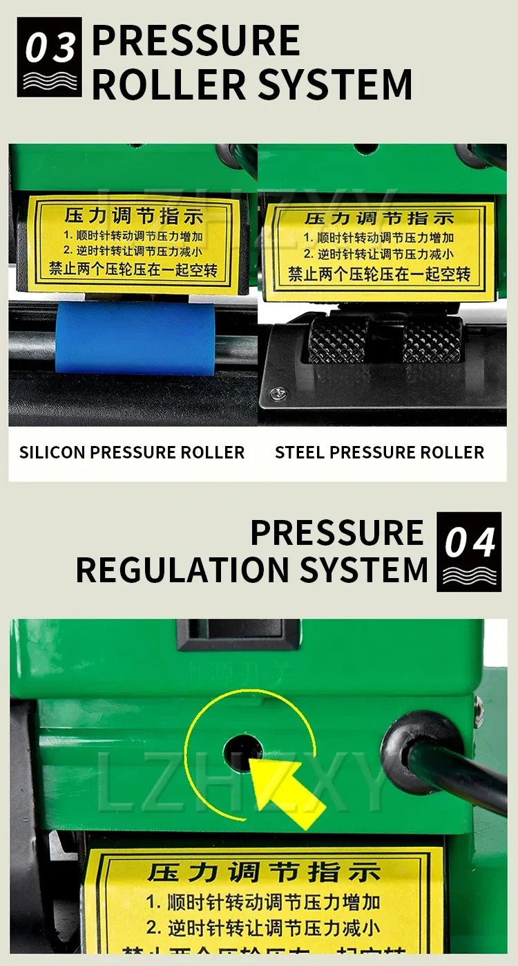 Geomembrane welding machine, hot wedge welding machine, silicone pressure roller