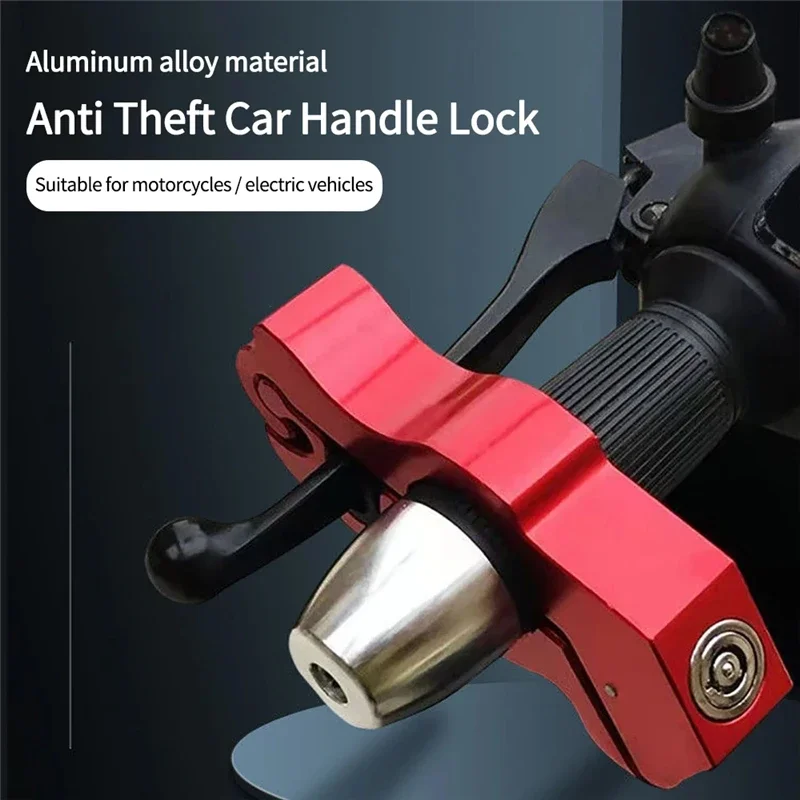 

New motorcycle lock handlebar brake handle solid lock imitation stolen lock pull rod ATV off-road street bike anti-theft