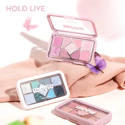 HOLD LIVE Small Powder Frame Nine-color Eyeshadow Palette Earth Pink Blue Bead Blush Pure Desire