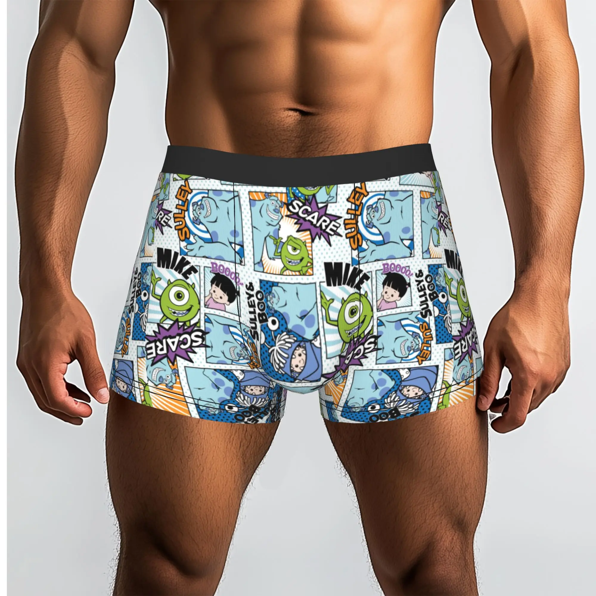 Customized M-Monsters Anime University Underwear Men Printed  Boxer Briefs Shorts Panties Soft Underpants