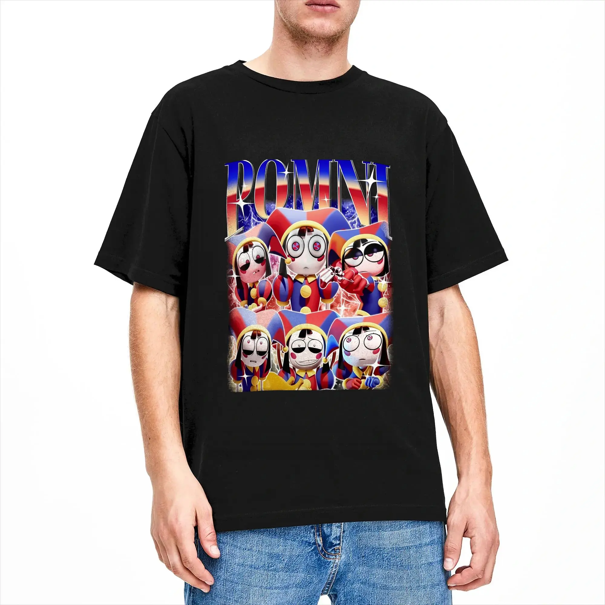 Amazing Digital Circus Caine T-Shirt Summer  100 Cotton T-Shirts For Men Printed Tshirt Short Sleeve Y2K Funny Clothing