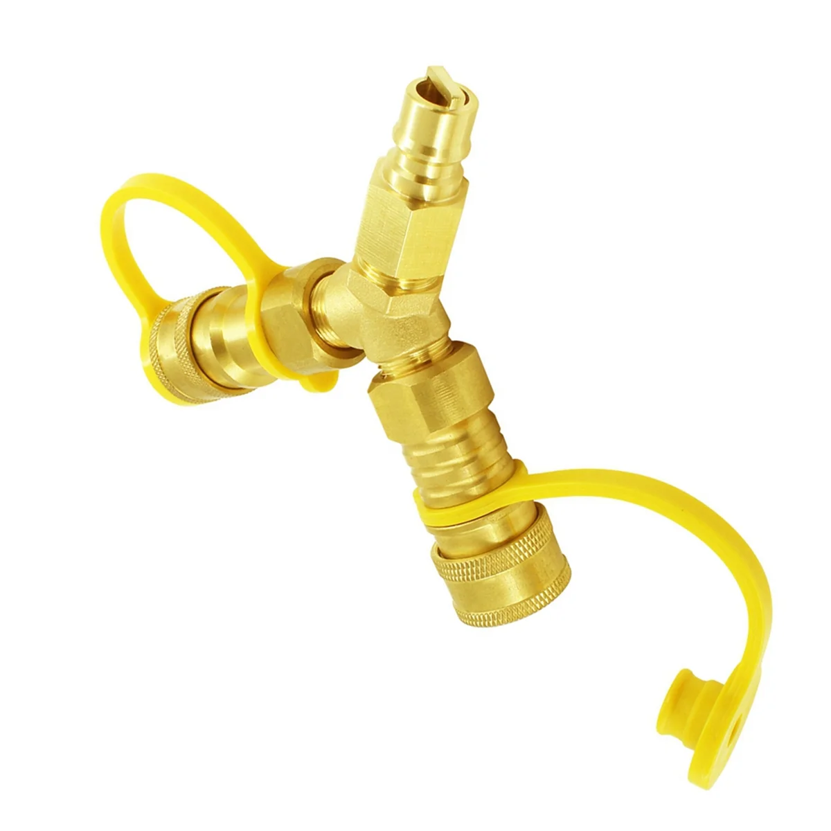 AB51 3/8Y Type Natural Gas Quick Connector Y-Shaped Connector Suitable for Ovens/Pizza Ovens