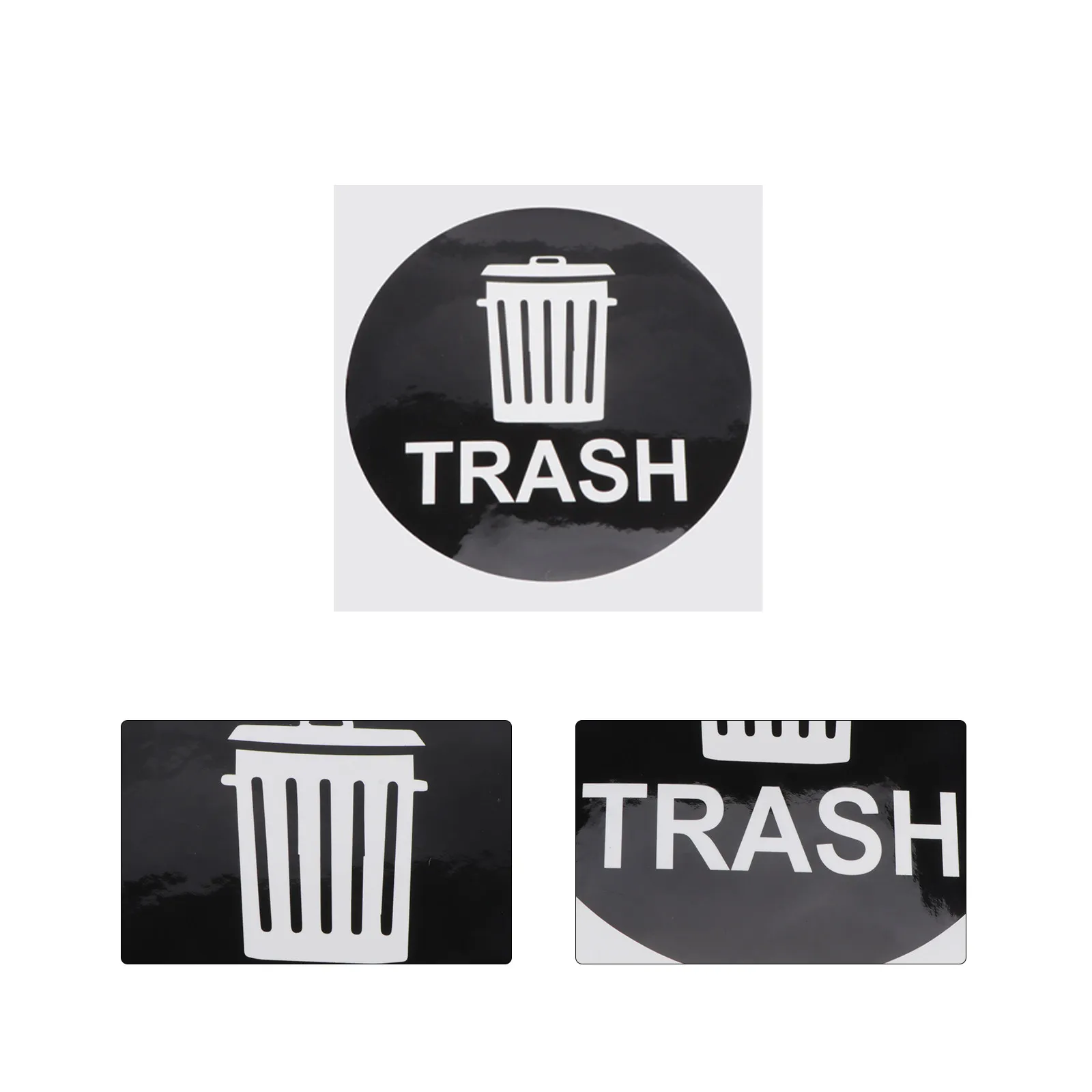 

12Pcs Garbage Can Lettering Sticker Trash Bin Marking Removable PVC Adhesive Waterproof Trash Sign Peel Stick for Steel Plastic