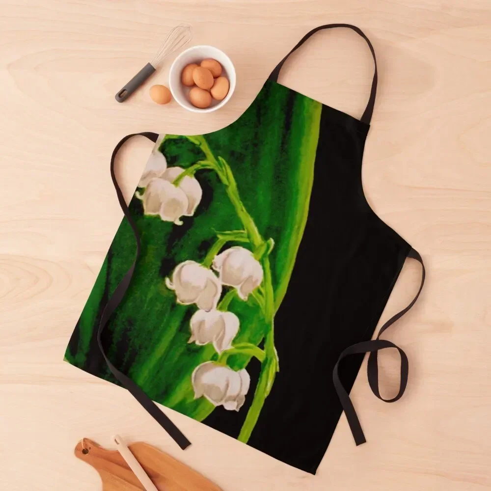 

Lily of the valley Apron Children'S men's barbecue for home useful pieces For Nail Stylist Apron