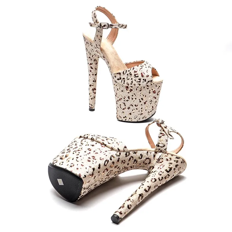 Women New 20CM/8inches PU Upper Sexy Exotic High Heel Platform Party Sandals Pole Dance Shoes Model Shows Sandals 254