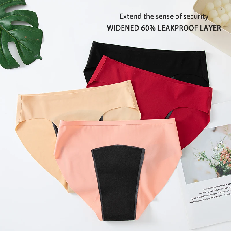 Menstrual Panties Women Underwear intimatePantsHighWaist Absorvent PadSeamless Super Absorbent Abundant  Flow BriefWithLeakProof