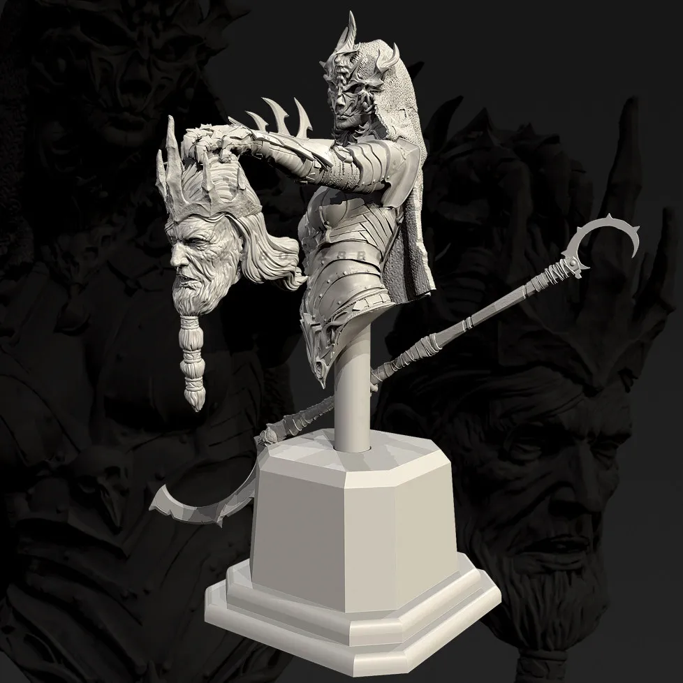 

Overall heights 75mm 95mm Resin Soldier bust model kits colorless and self-assembled（3D Printing ）TD-7723/3D