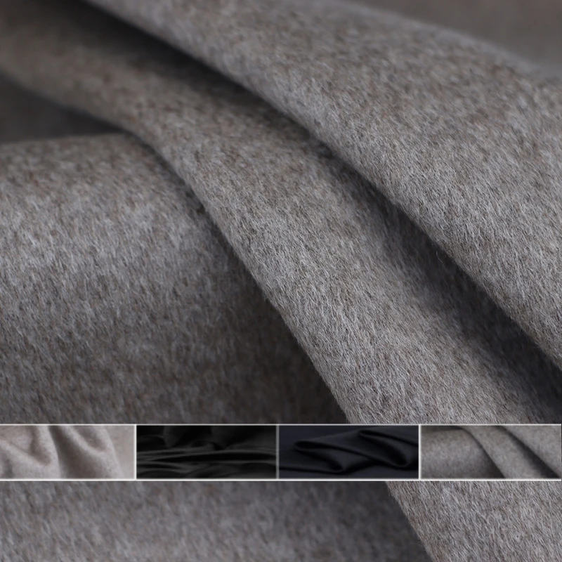 100% Double-sided  Cashmere Fabric Brand Fashion Design Autumn Winter Coat Texture Soft Cloth by the Meter for Sewing Diy Materi