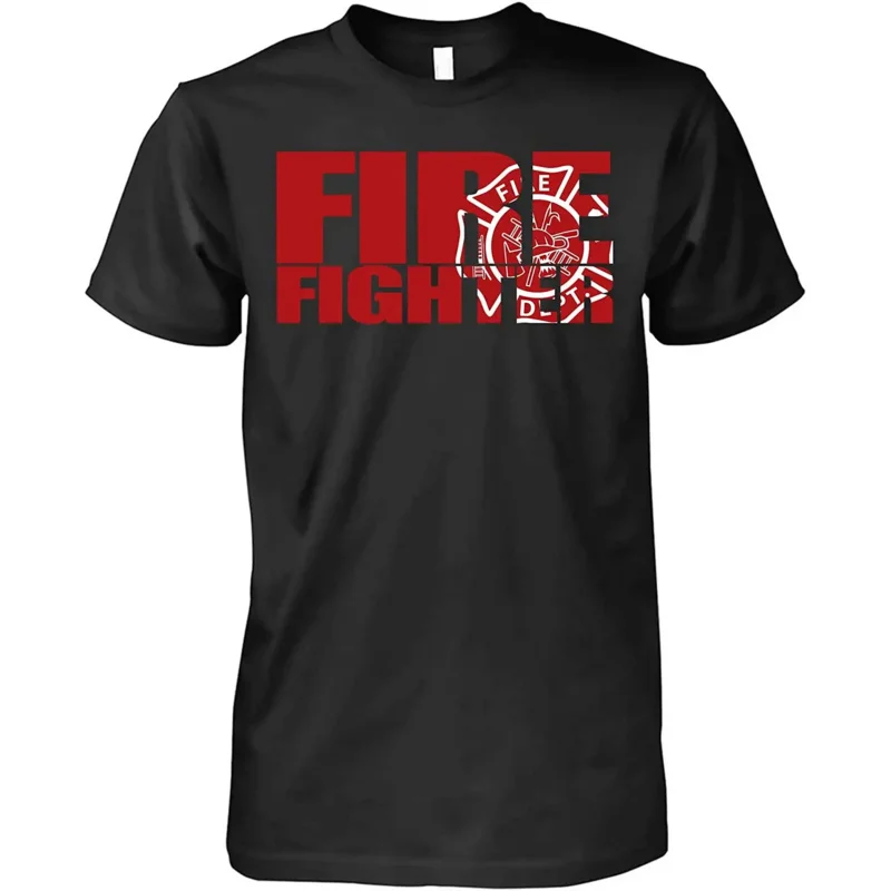 Fire Fighter Fire Department Fireman Firefighter Proud T-Shirt 100% Cotton O-Neck Short Sleeve Casual Mens T-shirt Size S-3XL