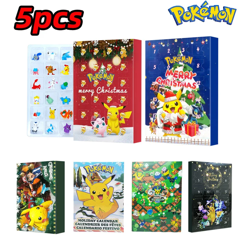 

Pokemon Figure Christmas Halloween Advent Calendar Gift Kawaii Pikachu Anime Figural Action 24Pcs Set Model PVC Kid Toys