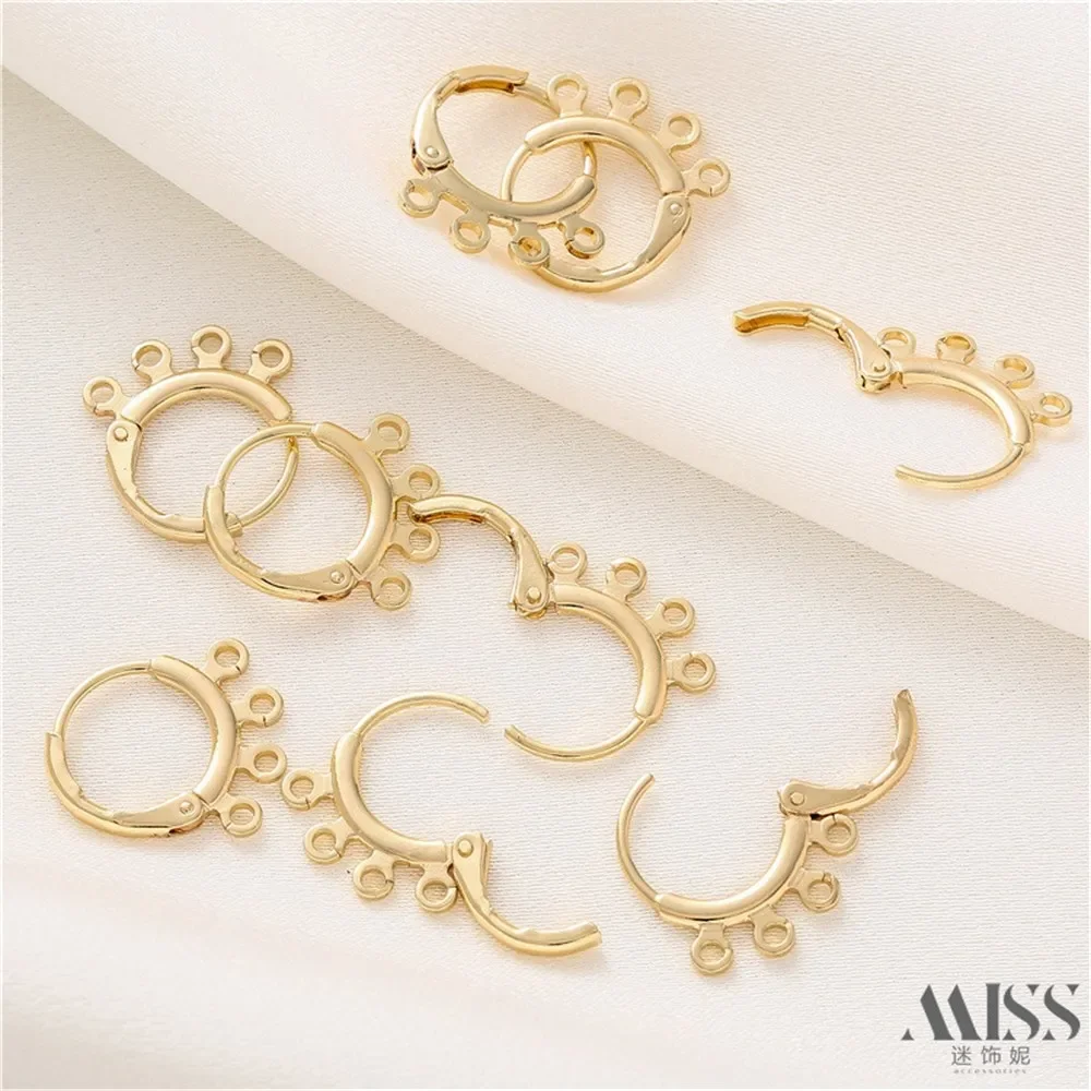 14K حقيبة أقراط ذهبية محلية الصنع شرابة متعددة معلقة لتقوم بها بنفسك الأقراط اليدوية العمل في التقدم اكسسوارات المواد خواتم الأذن السنانير