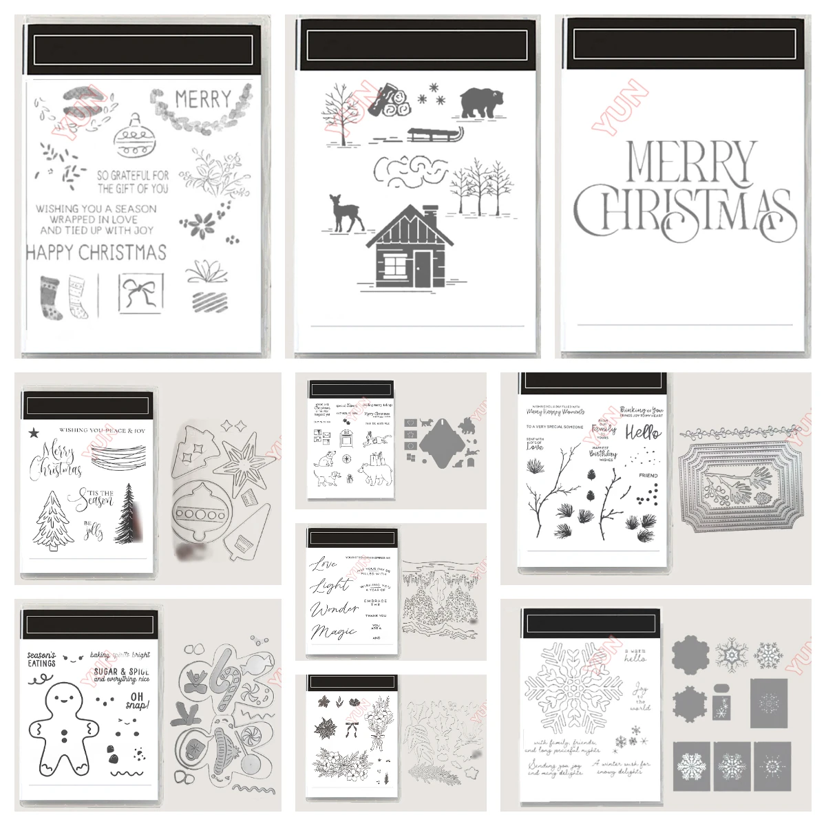 

Christmas Forest Frame Dies Stamps Flower Snowflake Stamps Die Stencils DIY Scrapbooking Craft Card Decoration Template 2025 New