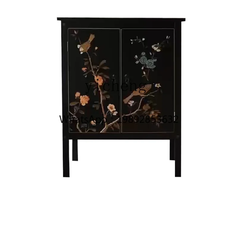 

1 Hand painted master furniture dining side tea cabinet shoe cabinet storage cabinet