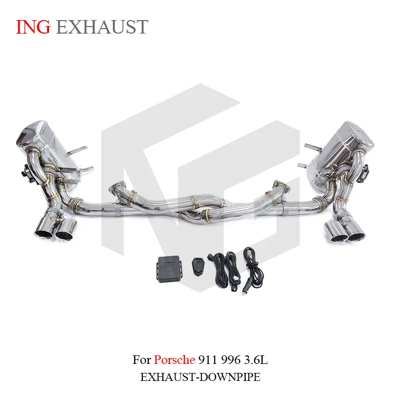 

ING Exhaust System Stainless Steel Valve Catback for Porsche 911 996 3.6L Muffler With Electronic Valve