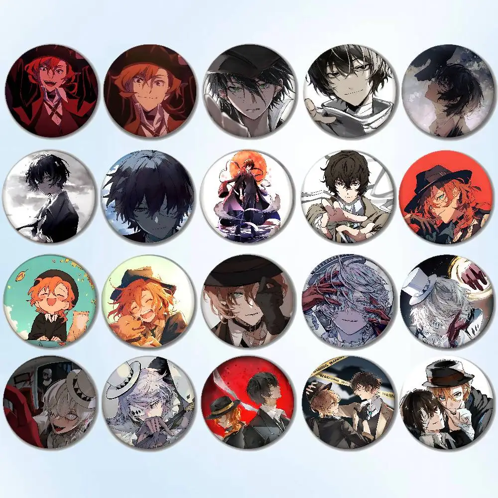 Anime B-Bungo S-Stray Dogs Abzeichen aus Weichblech, Anstecknadel, Brosche, Metall-Emblem, individueller Schmuck, Accessoires für Hut, Tasche, Revers