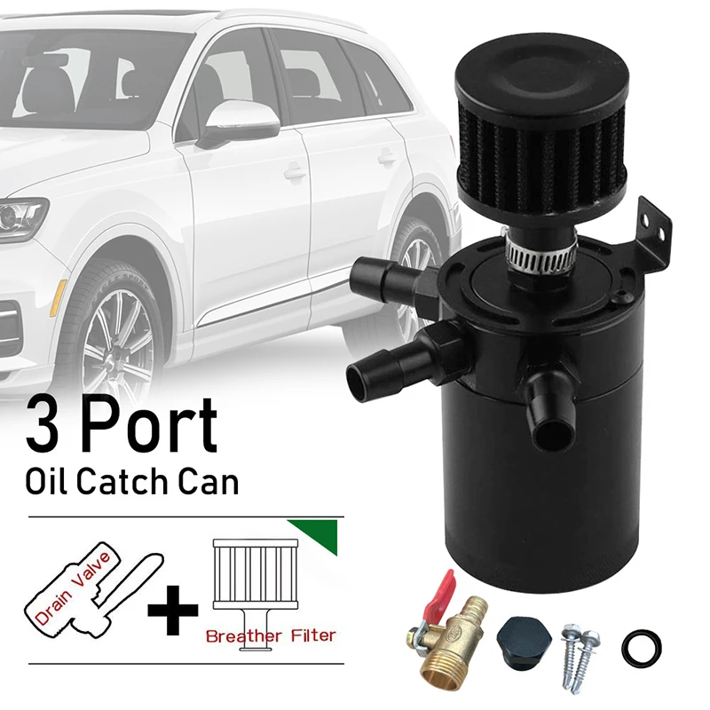 

Car Modification Universal Two-hole Oil Breathable Bottle With Breathing Air Filter Separator