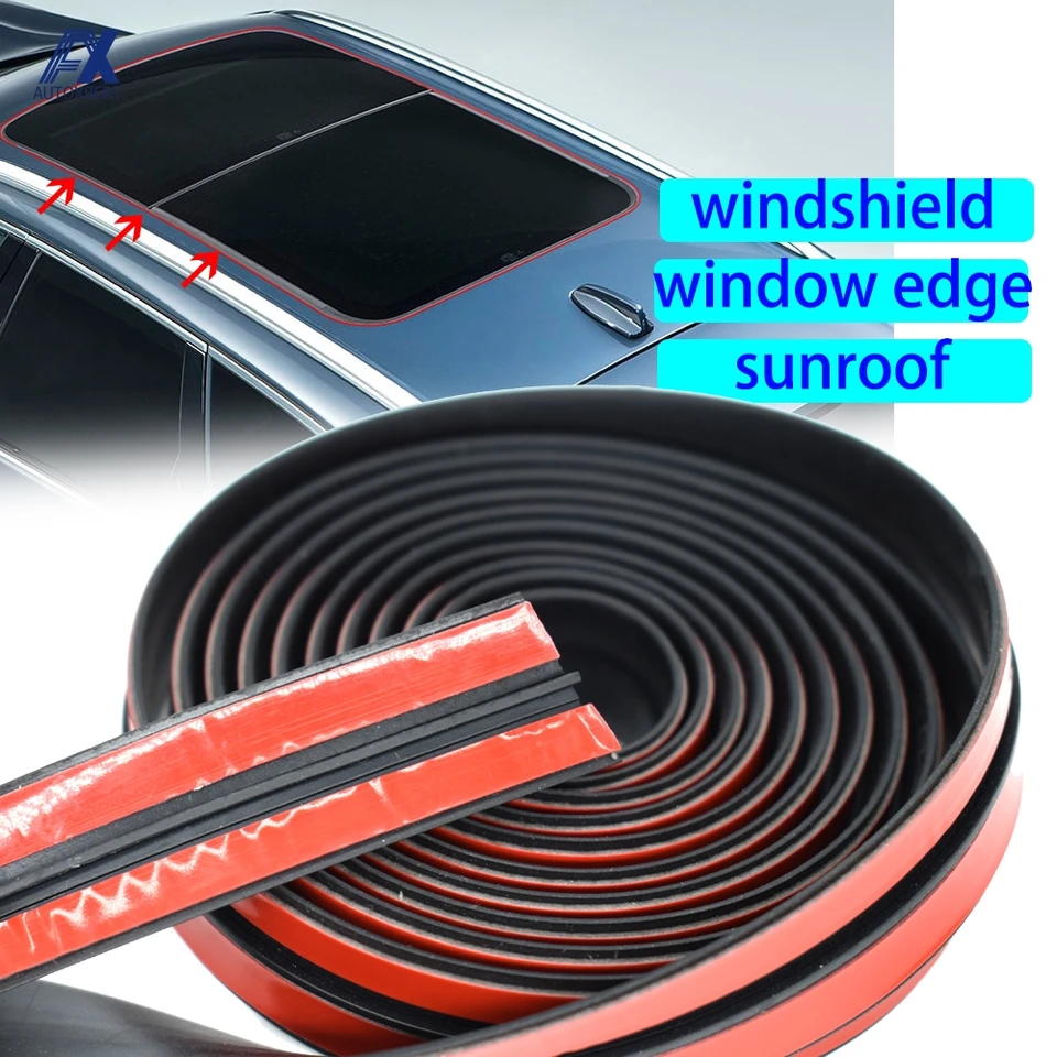 4M T-Shape Rubber Weatherstrip Seal Trim – For Nissan Roof, Windshield, Sunroof & Rear Window (13 FT)