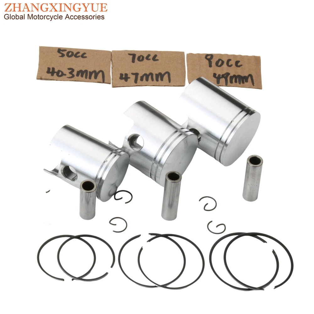 Kit de pistón para motocicleta, 50cc, 70cc, 90cc, 40,3mm, 47mm, 49mm, para Malaguti Drakon desnudo XSM SM XTM Enduro 50 LC 2T