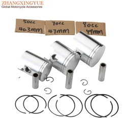 Motorcycle 50cc 70cc 90cc 40.3mm 47mm 49mm Piston Kit For Malaguti Drakon Naked XSM SM XTM Enduro 50 LC 2T