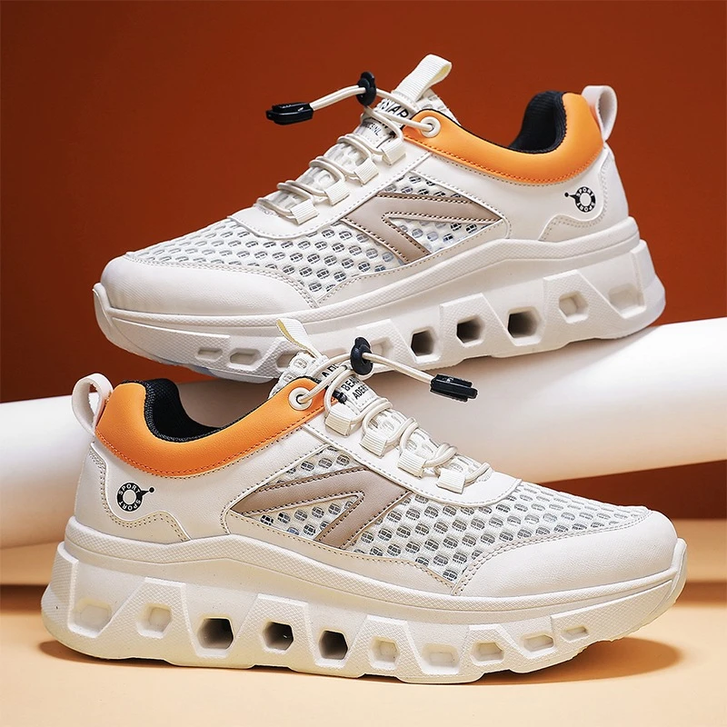

Casual Sports Shoes with Round Toe Lightweight Mesh Perforated Outdoor Style New Versatile Color-blocked Canyoning Shoe