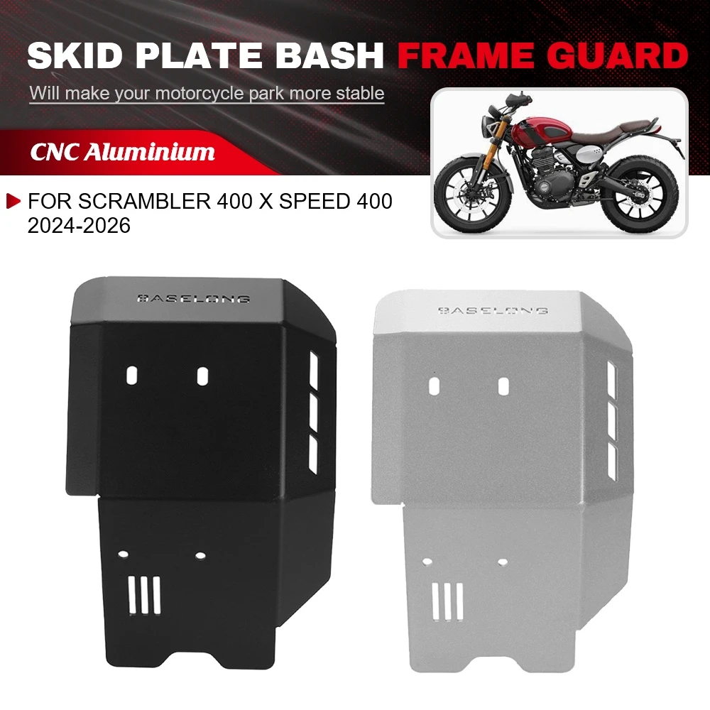 

Motorcycle Skid Plate Bash Frame Guard Engine Protection Cover Engine Guard For Scrambler 400 X Speed 400 2024-2025-2026 400X