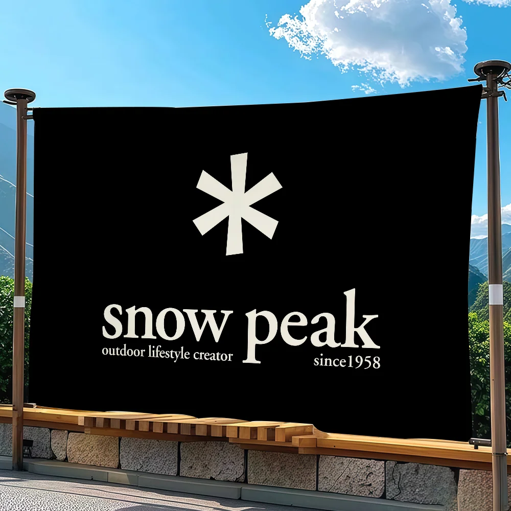 Fashion S-Snow P-Peak flag Advertising Banner for Camping Decoration Outdoor & Garage Wall Hanging Decorations