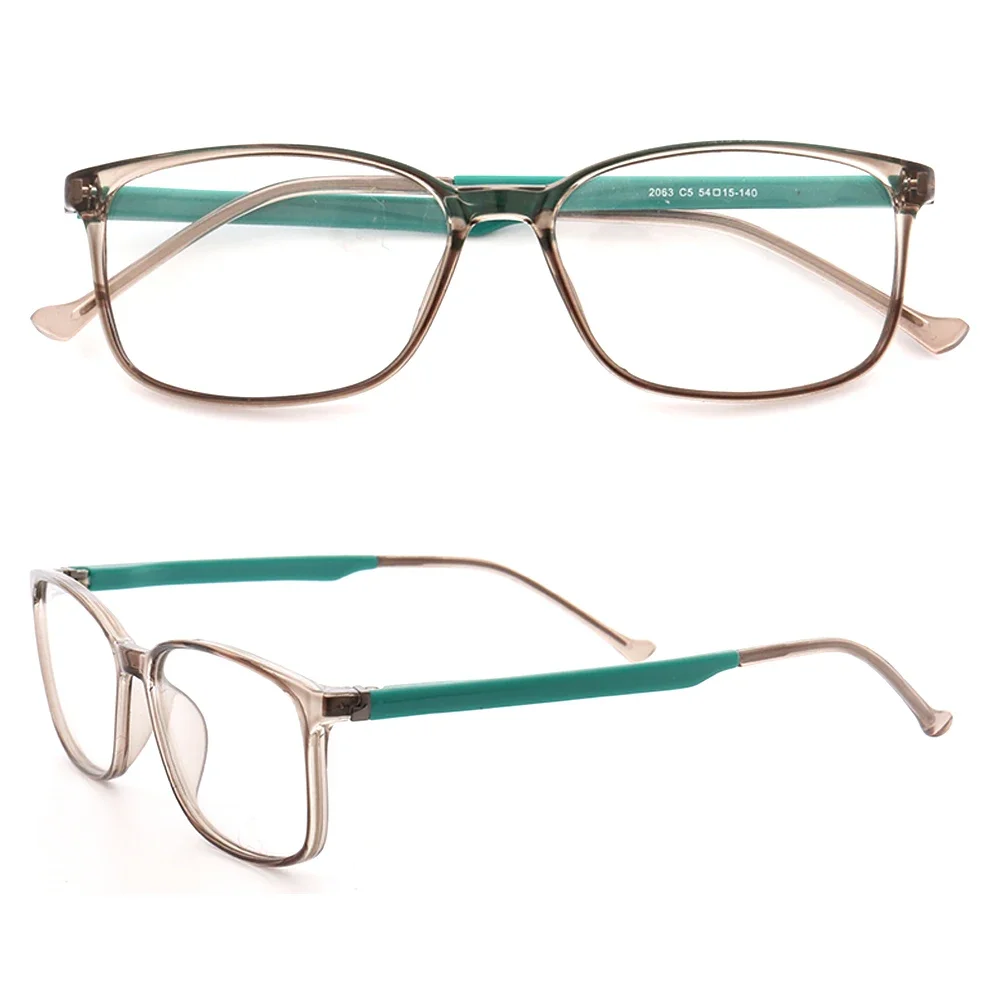 Vintage Women Square Glasses Frames Optical Men Eyeglasses Frame Spectacles Light TR Fashion Green Red Tortoise Eyewear Brown