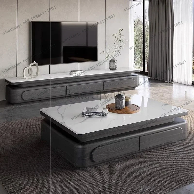 LXNordic Storage Coffee Table Minimalist Computer Aesthetic Decoration Coffee Table Unique Center Mesas Bajas Home FurnitureSSS