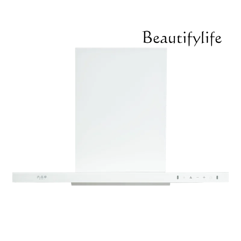 White flat embedded hanging cabinet range hood household European top suction large white T-type machine ultra-thin