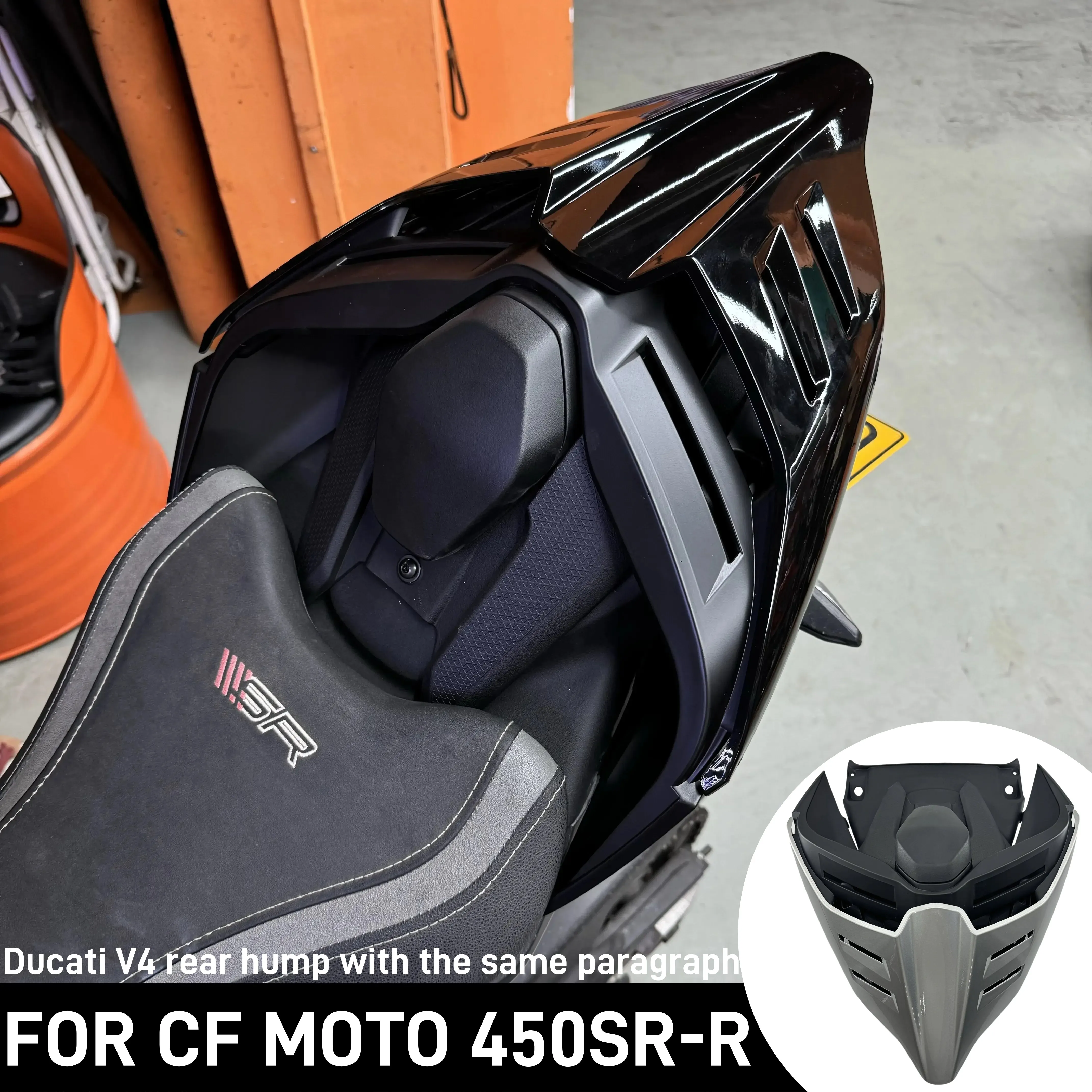

POUR CFMOTO 450SR Après Modifier L'accessoire Moto. L'aile Arrière Du Design Camelback Devient Une Partie De Combat De Course