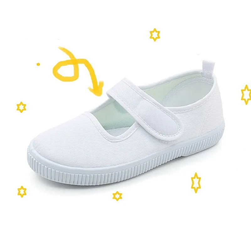 Girls Dance Shoes Kids Professional Dancing shoes Little White Shoes for Baby Girls Indoor Soft Sole Casual Sneakers for Kids