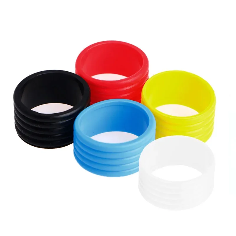 60Pcs/lot Silicone Tennis Racket Grip Ring Handle Closure Rubber Sweat-absorbing Band Fixed Stretchable Handle Tennis Accessorie