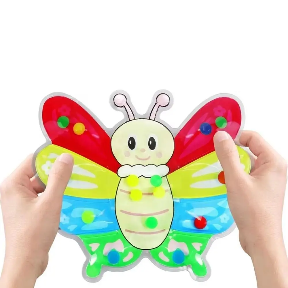 Novelty Folding Carpet Fine Motor Squeeze Cartoon Animal Butterfly Pinching Color Classification Soft Color Sorting Office